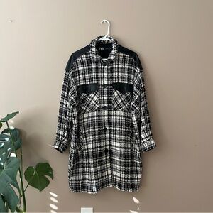 Zara Monochrome Tweed Jacket